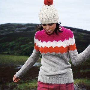 Boden Chevron Yoke Wool/Alpaca Sweater